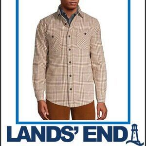 LAND'S END Men's Traditional Fit Rugged Flannel Shirt XXL (NWT)